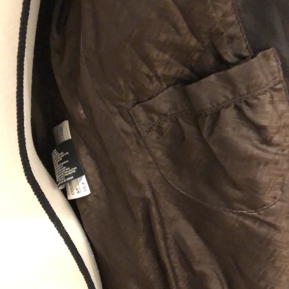 Cole Haan Women's Espresso  Lambskin Leather Hidden Button Down Jacket Coat Sz M - Picture 12 of 17